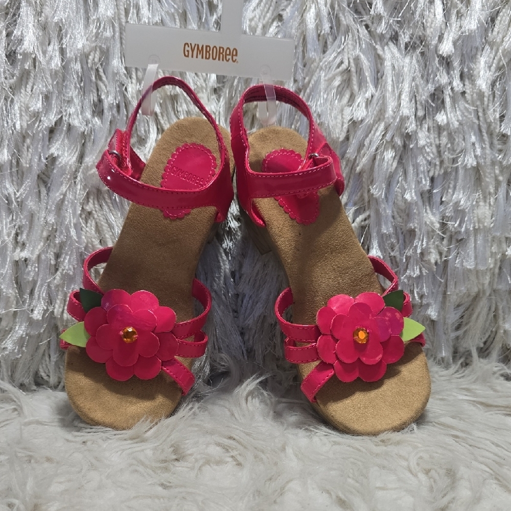 Gymboree Bright Pink Floral Sandals